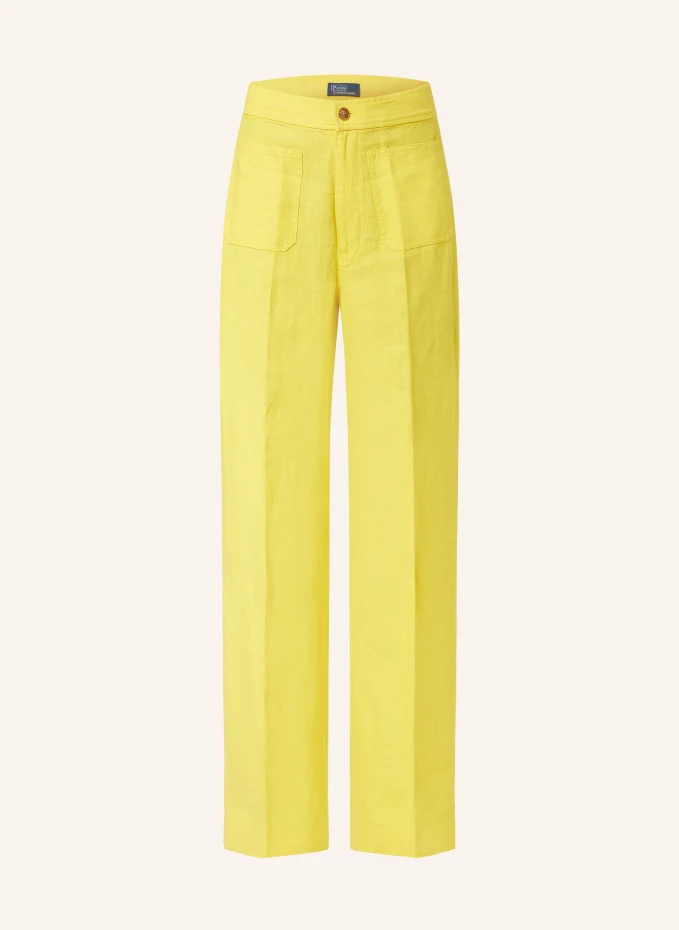 

Льняные брюки Polo Ralph Lauren, желтый