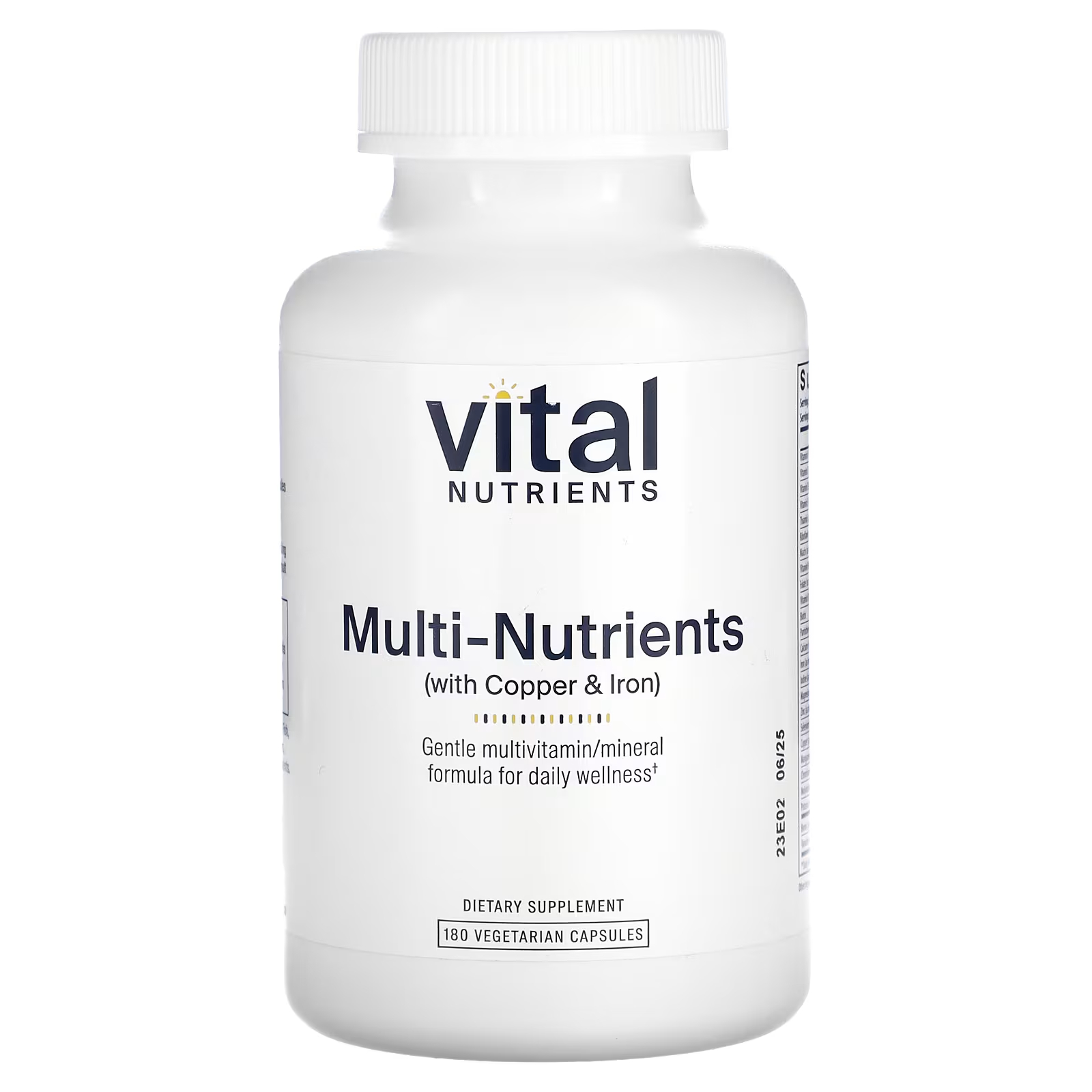 цена Vital Nutrients Multi-Nutrients (с медью и железом), 180 вегетарианских капсул