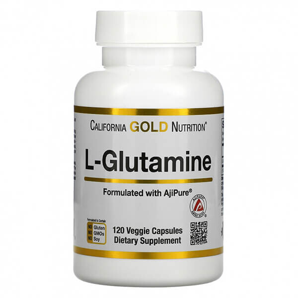 

L-глютамин California Gold Nutrition 500 мг, 120 капсул