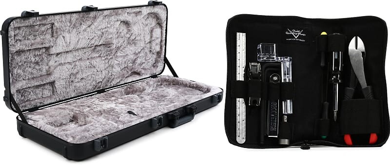 

Fender Deluxe Molded Stratocaster/Telecaster Case — черный комплект с набором инструментов Fender Custom Shop от Cruztools 0996102306=1 0990519000=1