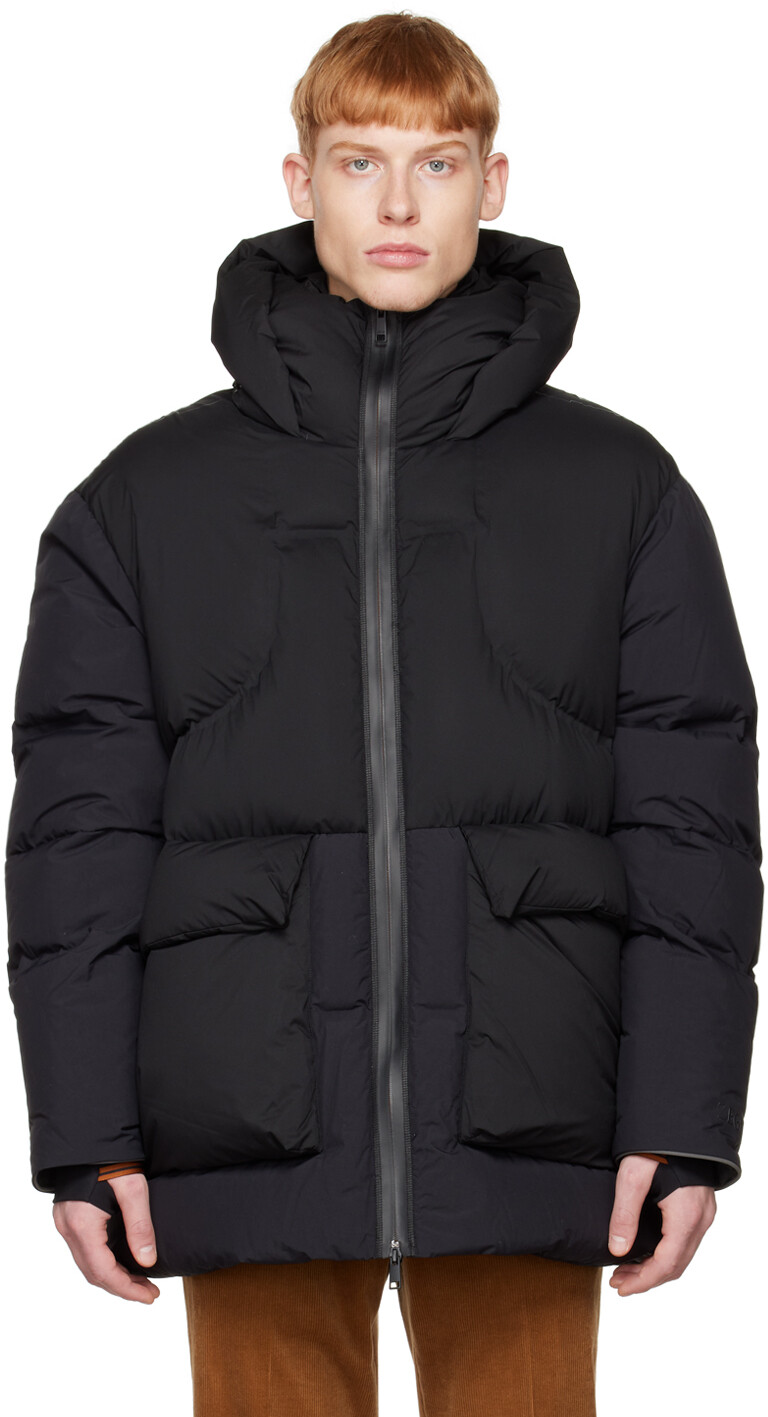 

Черный стеганый пуховик ZEGNA