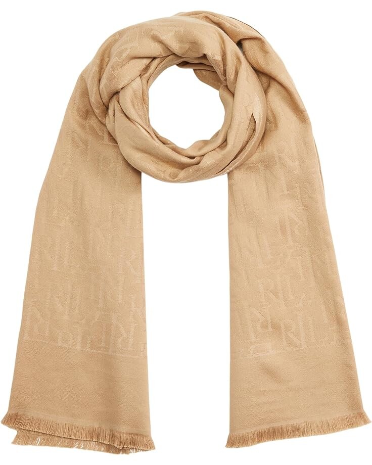 

Шарф LAUREN Ralph Lauren Logo Jacquard Scarf, кэмел
