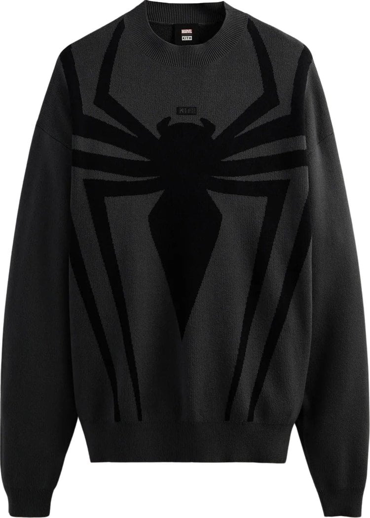 Толстовка Kith For Spider-Man Spider Crewneck 'Void', серый - фото