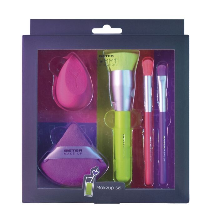 

Набор косметики Makeup Brushes & Sponges Yummy Collection Set Brochas y Esponjas Beter, Set 5 productos