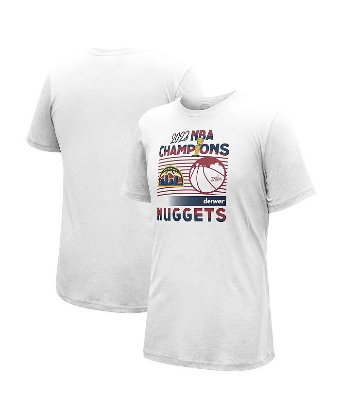 

Мужская и женская белая футболка Denver Nuggets 2023 NBA Finals Champions City Edition Stadium Essentials, белый