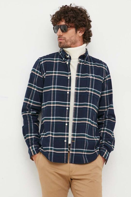 

Хлопчатобумажную рубашку Barbour, темно-синий