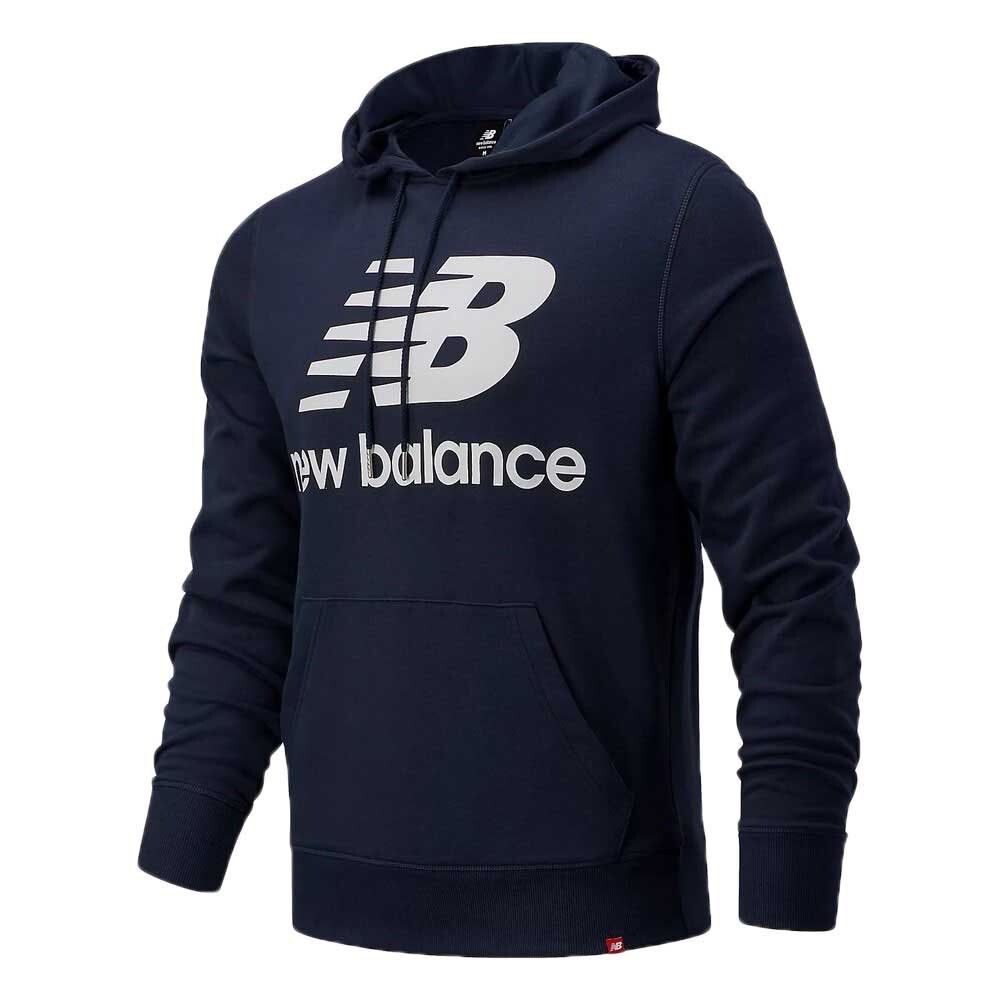 

Худи New Balance Essentials Stacked Logo, синий