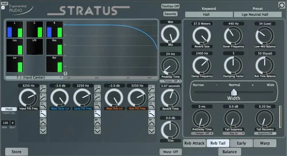 

iZotope Exponential Audio: плагин Stratus Reverb