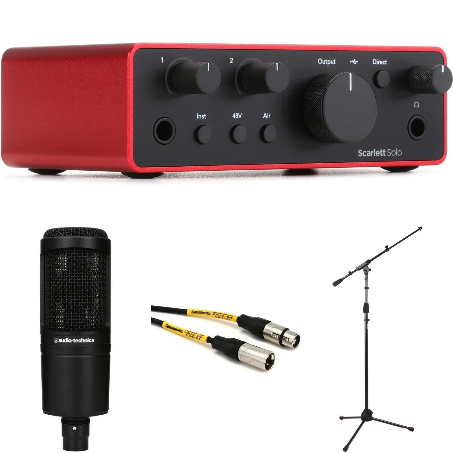 

Новый USB-аудиоинтерфейс Focusrite Scarlett Solo 4-го поколения и комплект для записи Audio-Technica AT2020