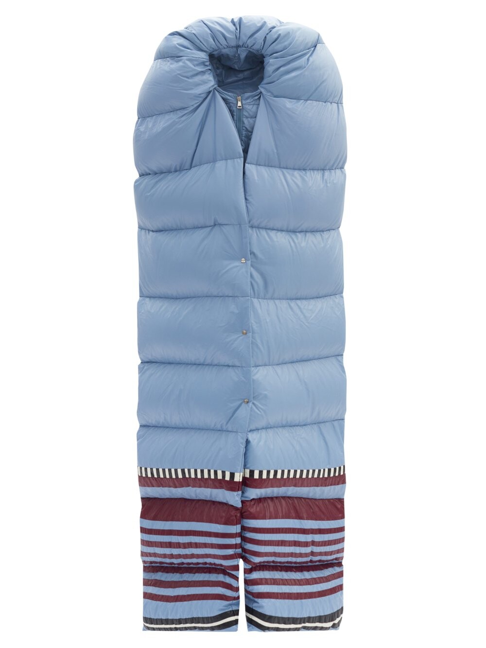 

Куртка adelaide с утепленным шарфом и полосатым краем Moncler, светло-синий