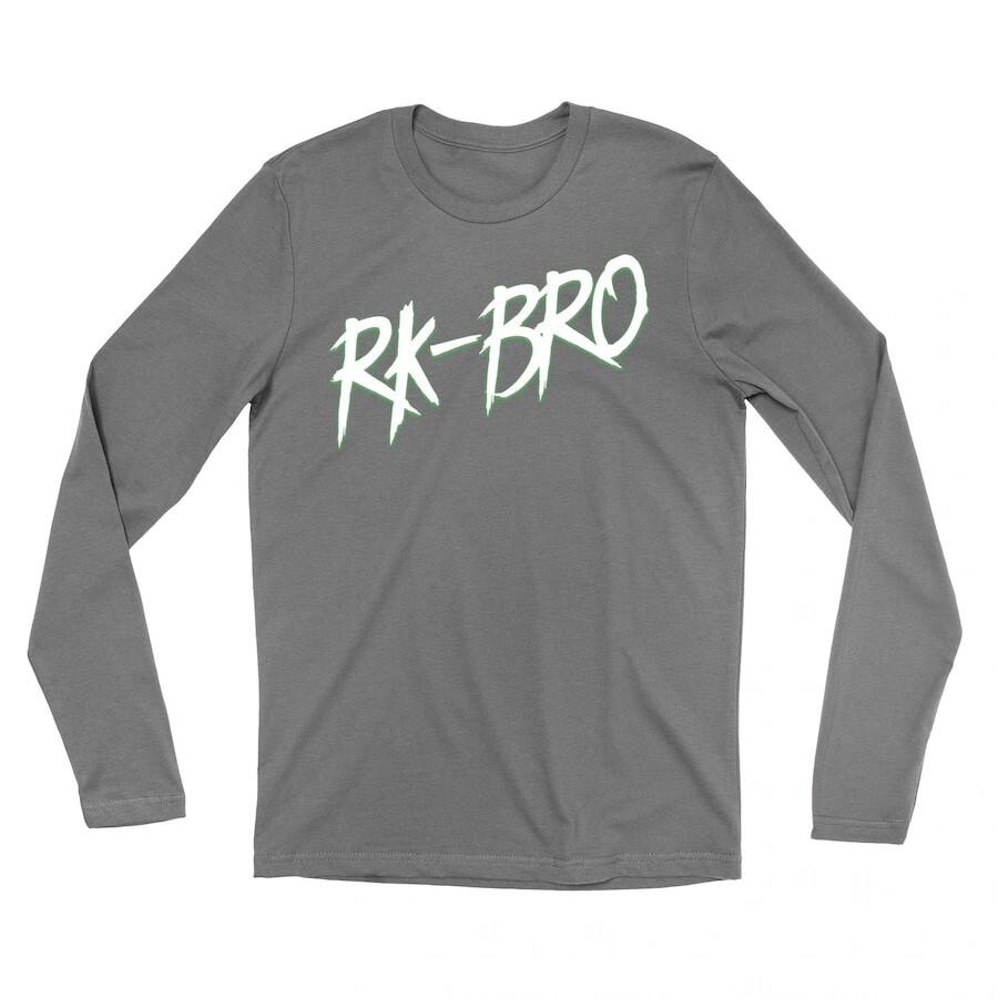 

Футболка с длинным рукавом WWE Authentic Rk Bro, серый