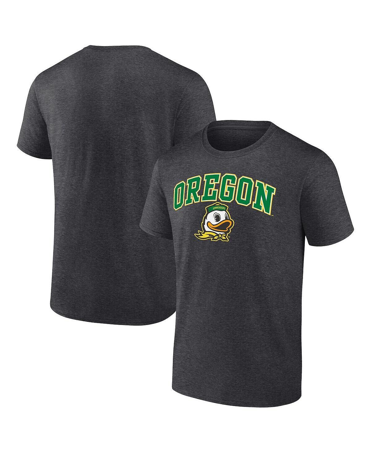 

Мужская футболка с логотипом Heather Charcoal Oregon Ducks Campus Fanatics