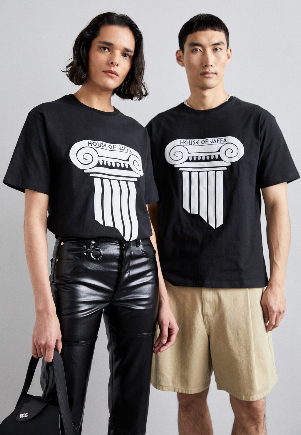 

Футболка с принтом Ionic Embroidered Unisex HOUSE OF JAFFA, черный