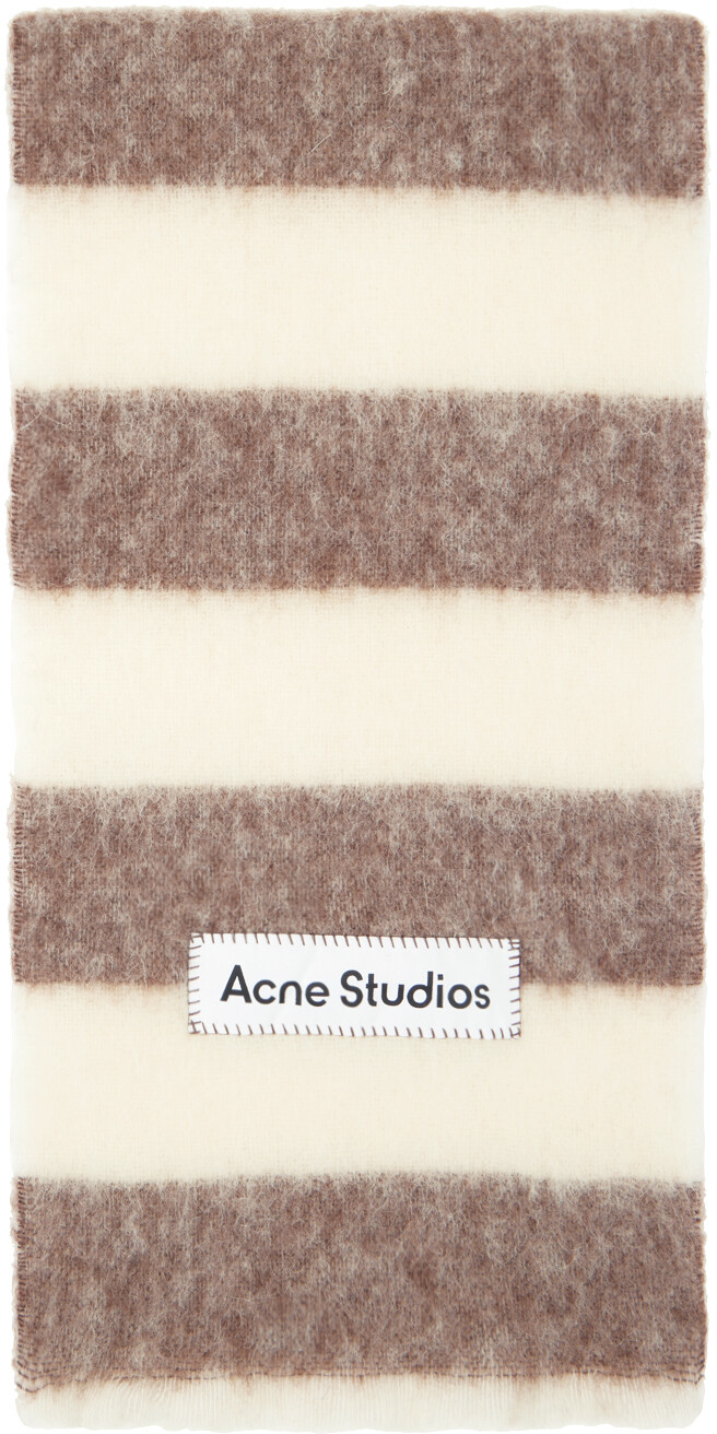 

Шарф в коричнево-белую полоску Acne Studios
