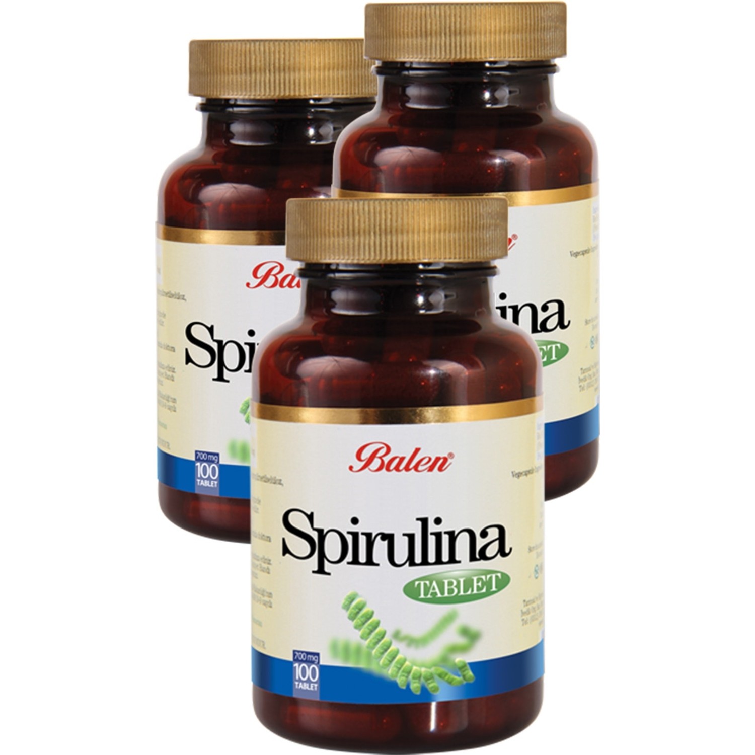 Пищевая добавка Balen Spirulina 740 мг, 3 упаковки по 100 таблеток пищевая добавка balen spirulina 740 мг 100 таблеток