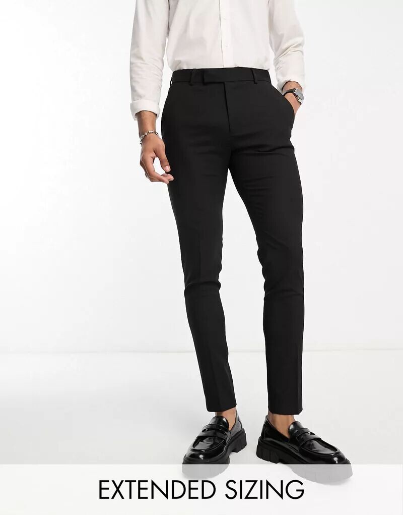 

Черные элегантные брюки скинни ASOS