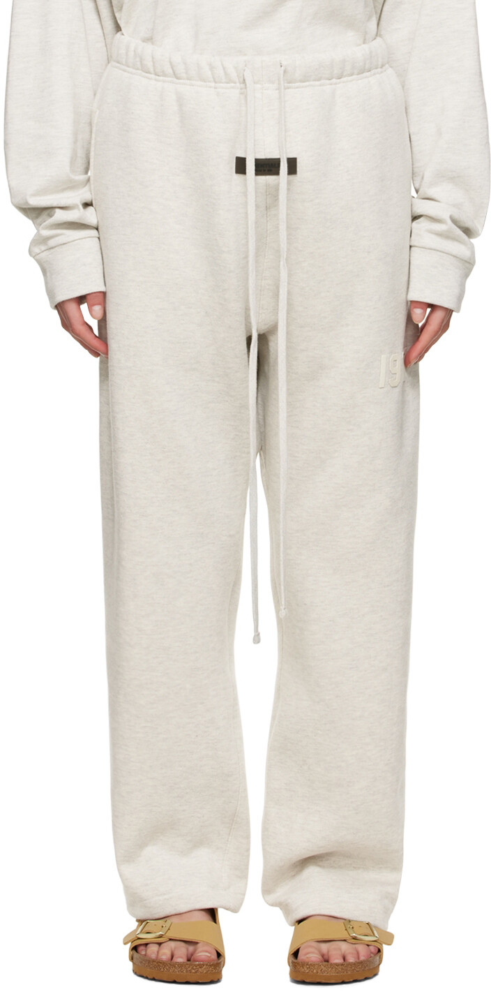

Брюки Off-White из хлопка для отдыха Essentials, Серый
