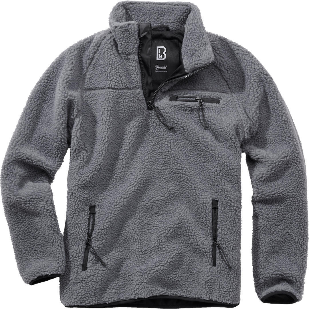 Пуловер Brandit Teddyfleece, серый пуловер размер m серый