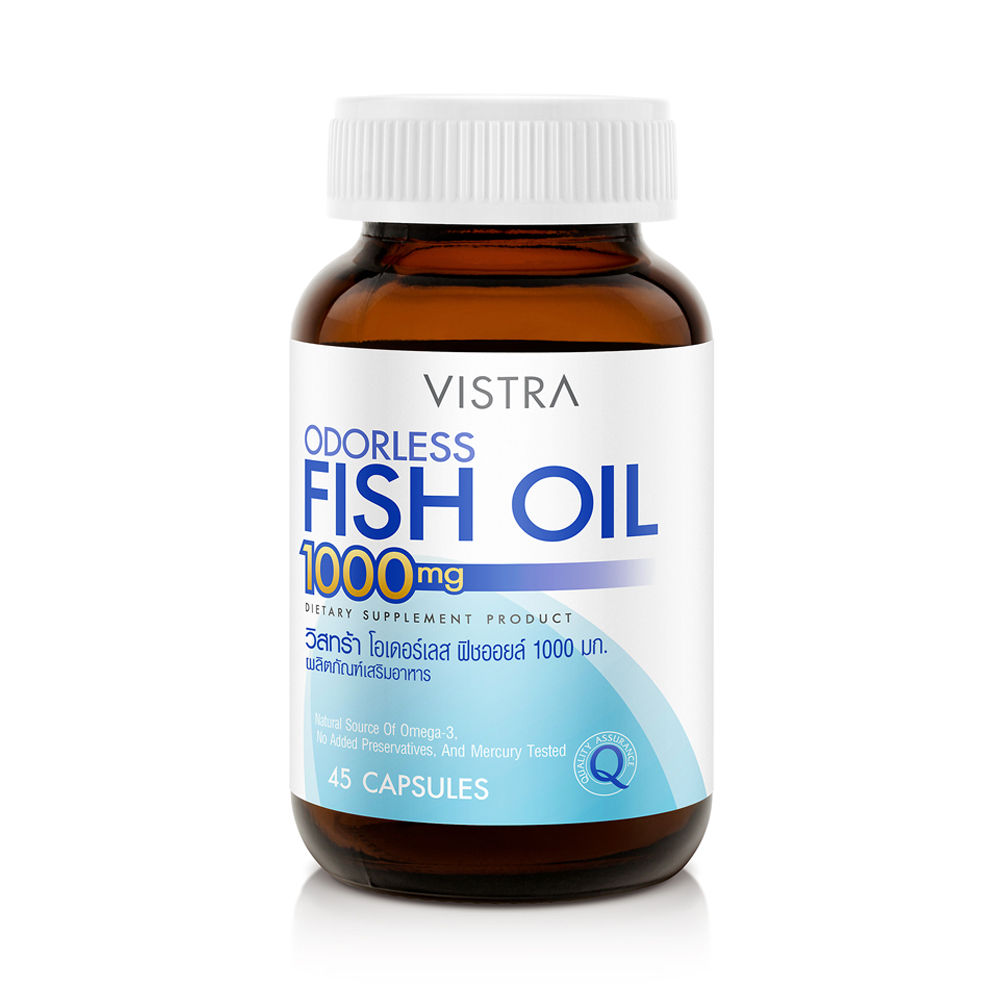 Рыбий жир Vistra Oderless, 1000 мг, 45 капсул рыбий жир vistra salmon plus vitamin e 1000 мг 30 капсул