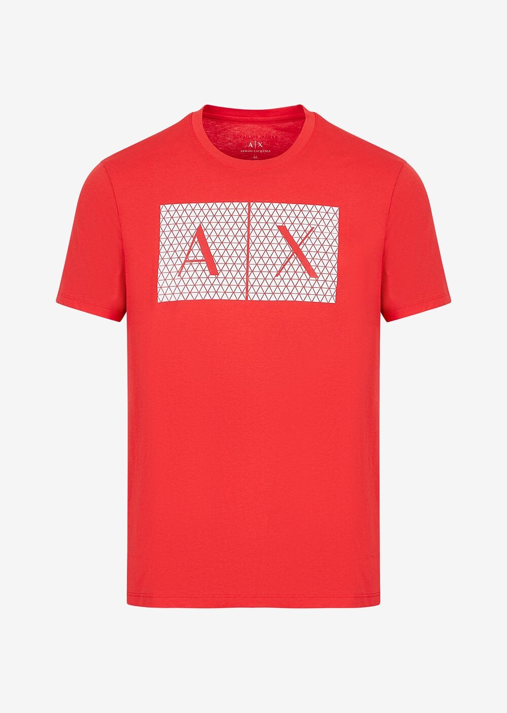 

Узкая хлопковая футболка с логотипом Armani Exchange, красный