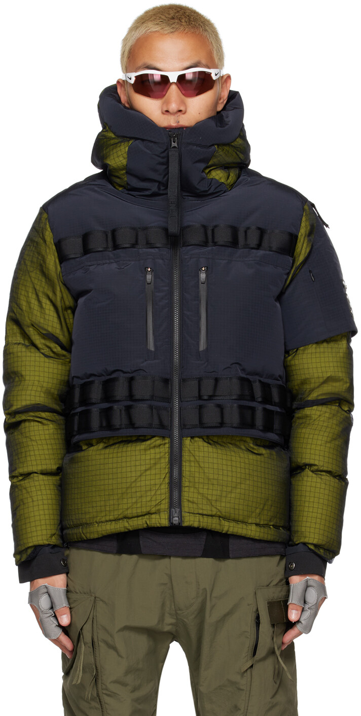 

Пуховик SSENSE Exclusive Green & Black Nemen Edition LNG, Черный
