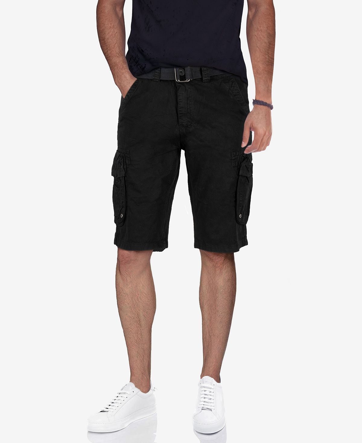 Мужские шорты-карго с двойным карманом и поясом X-Ray, черный