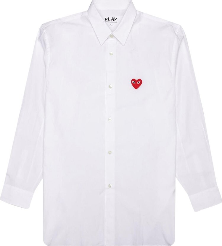 

Рубашка Comme des Garçons PLAY Heart Button Down Shirt White, белый