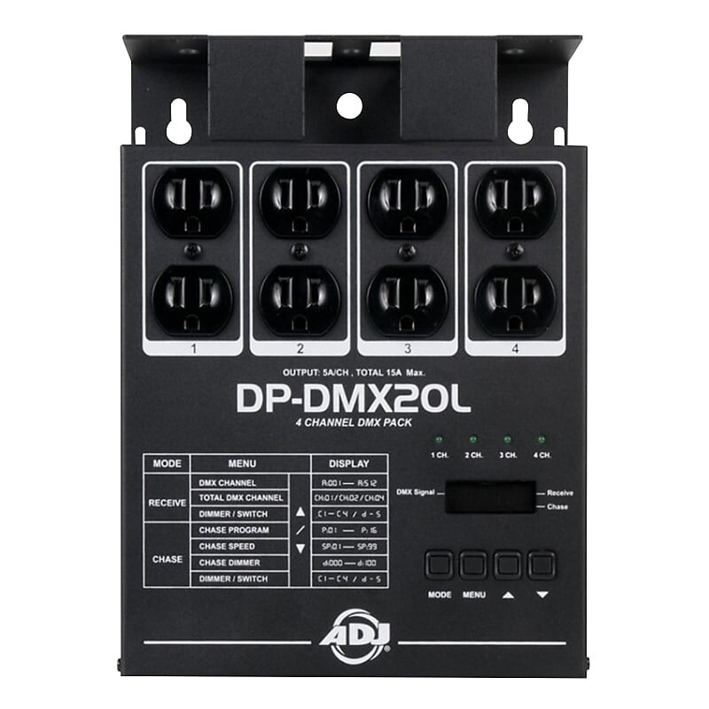 

Американский диджей DP-DMX20L 600 Вт 4-канальный универсальный DMX диммер пакет управления светом American DJ American DJ DP-DMX20L 600 Watt 4-Channel Universal DMX Dimmer Pack Light Control