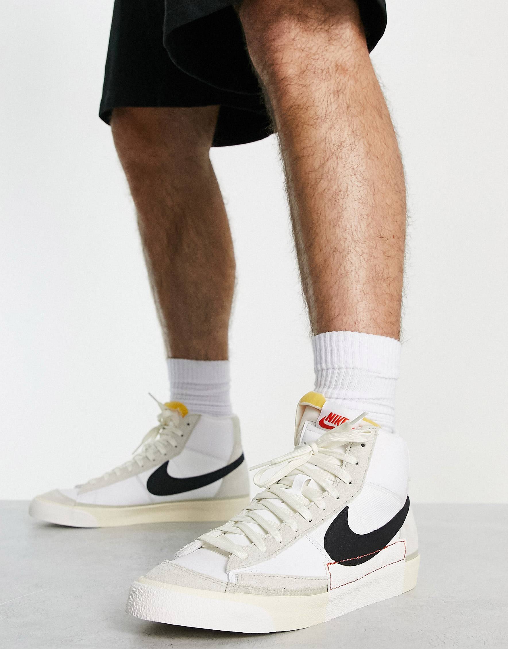 Кроссовки Nike Blazer mid '77 Pro Club, белый, черный (Размер 40/42 RU) кроссовки overcome из белоснежного текстиля