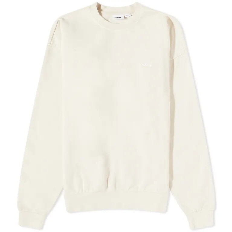 

Толстовка Obey Lowercase Pigment Crew Neck, светло-бежевый