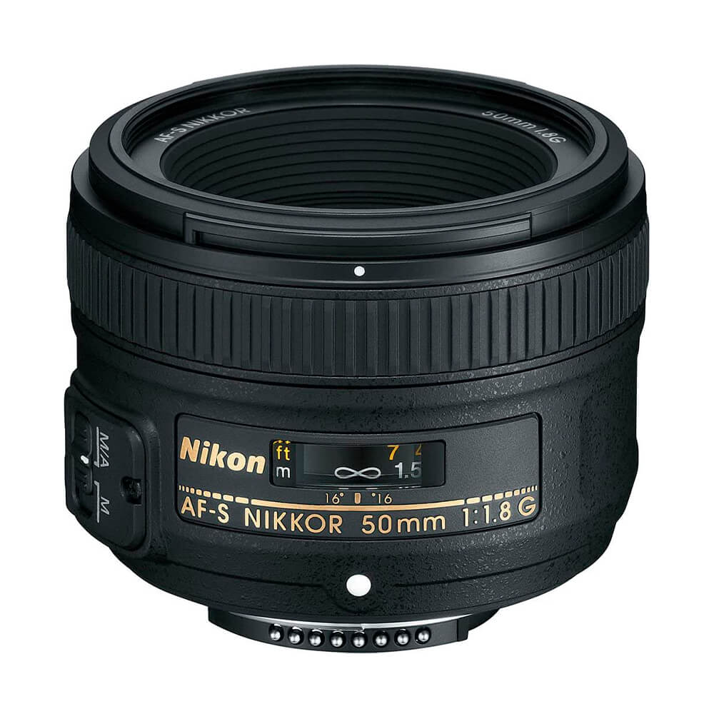 Объектив Nikon 50mm f/1.8G AF-S Nikkor, черный фотографии