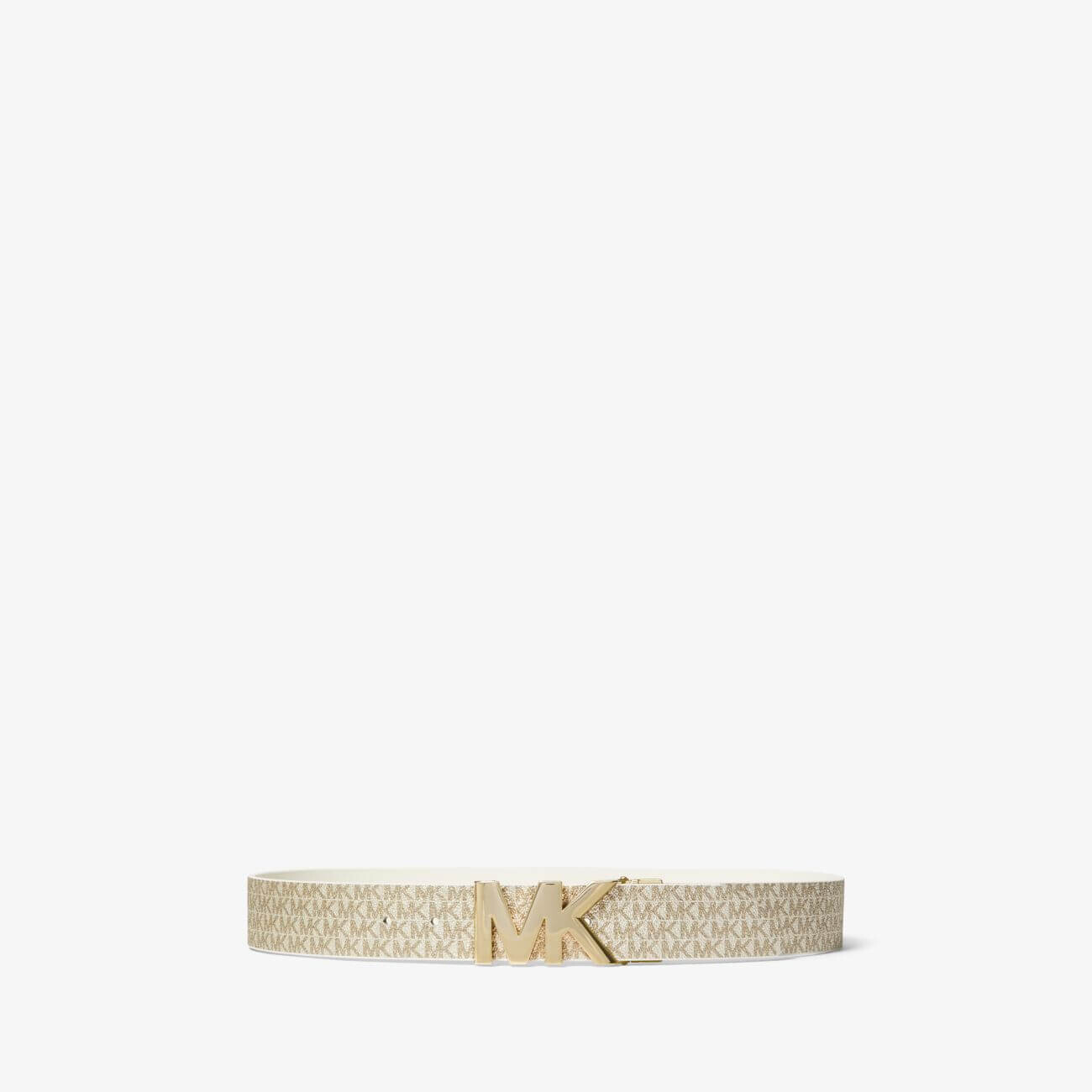 

Ремень Michael Michael Kors Reversible Logo and Leather Waist, золотой/светло-бежевый