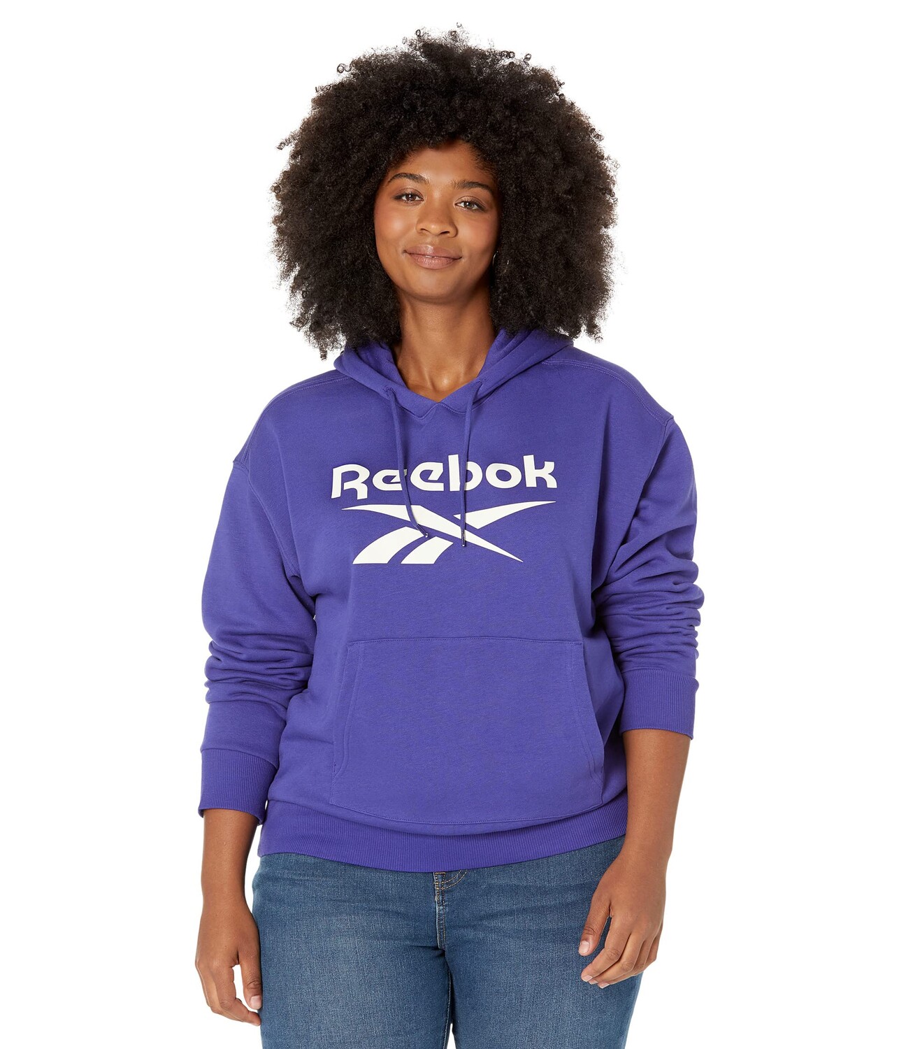 

Пуловер Reebok, Identity Logo Plus Size Fleece Pullover Hoodie, Синий