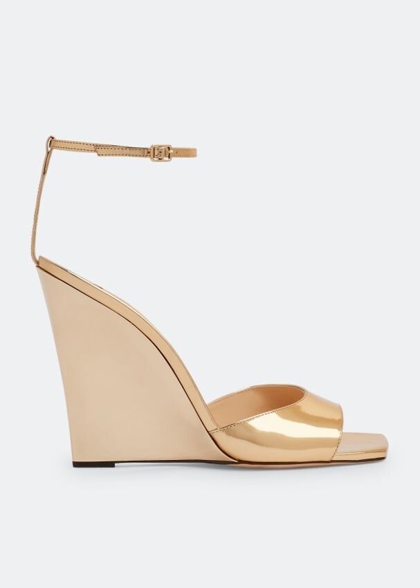 

Сандалии JIMMY CHOO Brien 110 wedge sandals, золотой