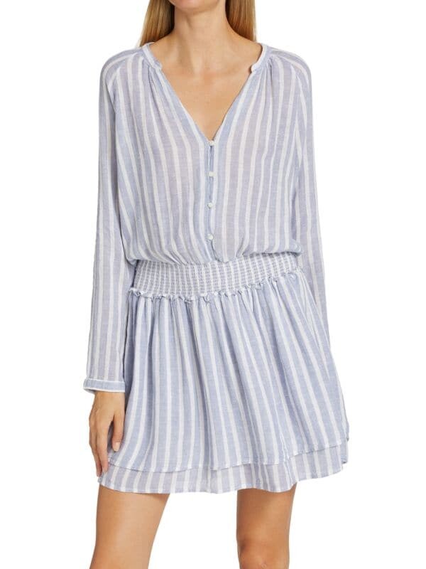 

Мини-платье jasmine из смеси льна Rails Blue white