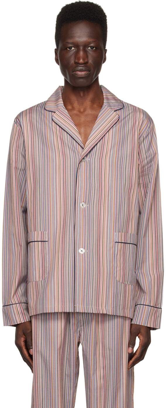 

Разноцветный пижамный комплект с фирменными полосками Paul Smith