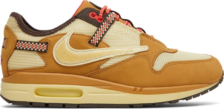 

Кроссовки Nike Travis Scott x Air Max 1 'Wheat', загар, Коричневый