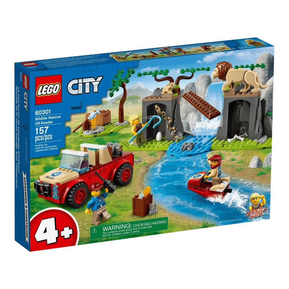 Конструктор LEGO City 60301 Спасательный внедорожник для зверей игрушка конструктор спасательный внедорожник для зверей lego city wildlife 60301 4 157 элементов