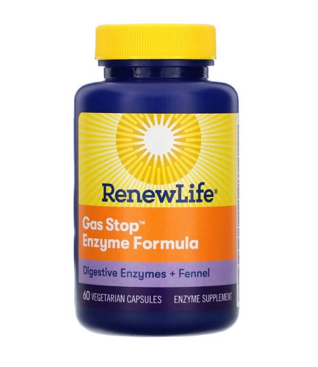 Ферментная формула Renew Life Gas Stop, 60 капсул