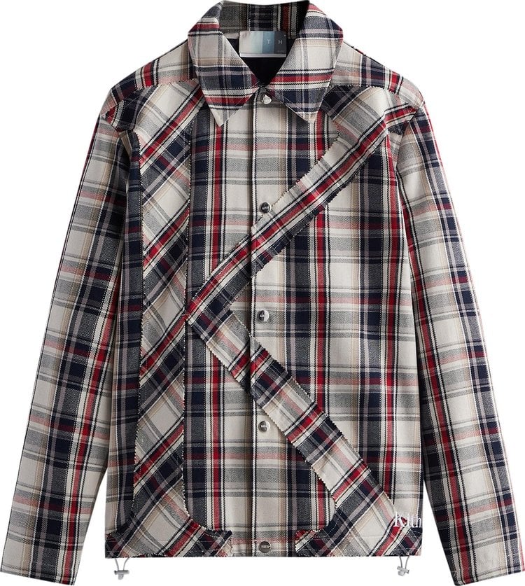 Куртка Kith Plaid Initial K Jacket 'Oat', разноцветный - фото