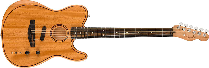 

Fender American Acoustasonic Telecaster All-Mahogany, гриф из черного дерева, натуральный