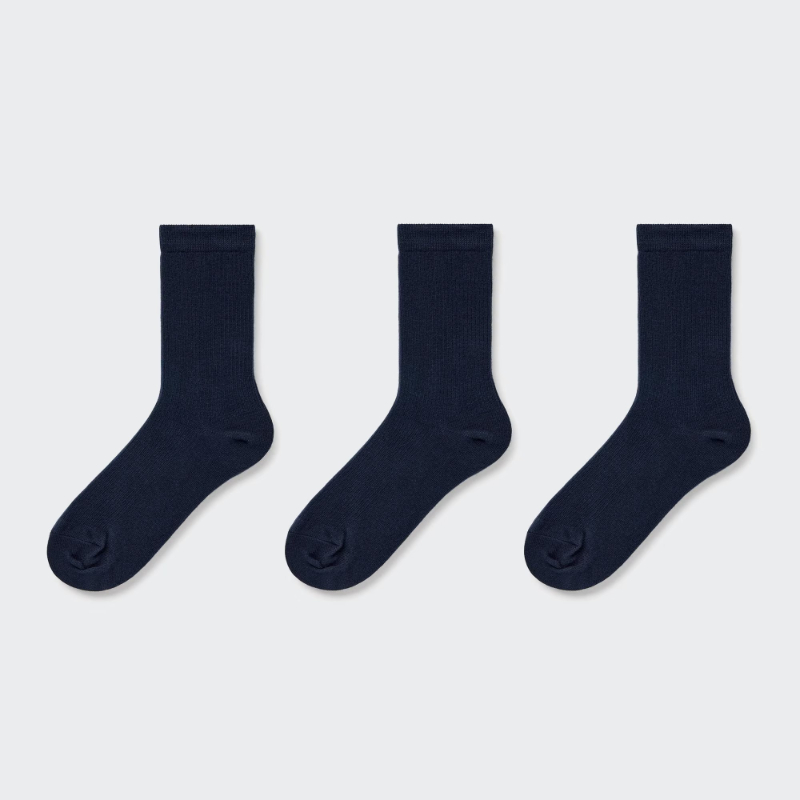 Набор носков Uniqlo Kids Regular (three Pairs), темно-синий комплект носков uniqlo темно синий