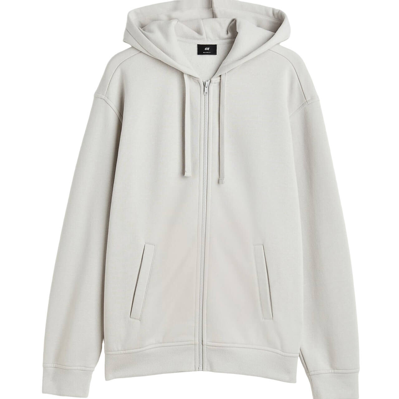 

Худи H&M Relaxed Fit Hooded Jacket, светло-серый