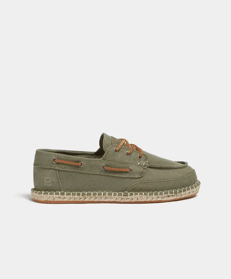 

Эспадрильи Pull&Bear Contrast Canvas Deck Shoes, хаки