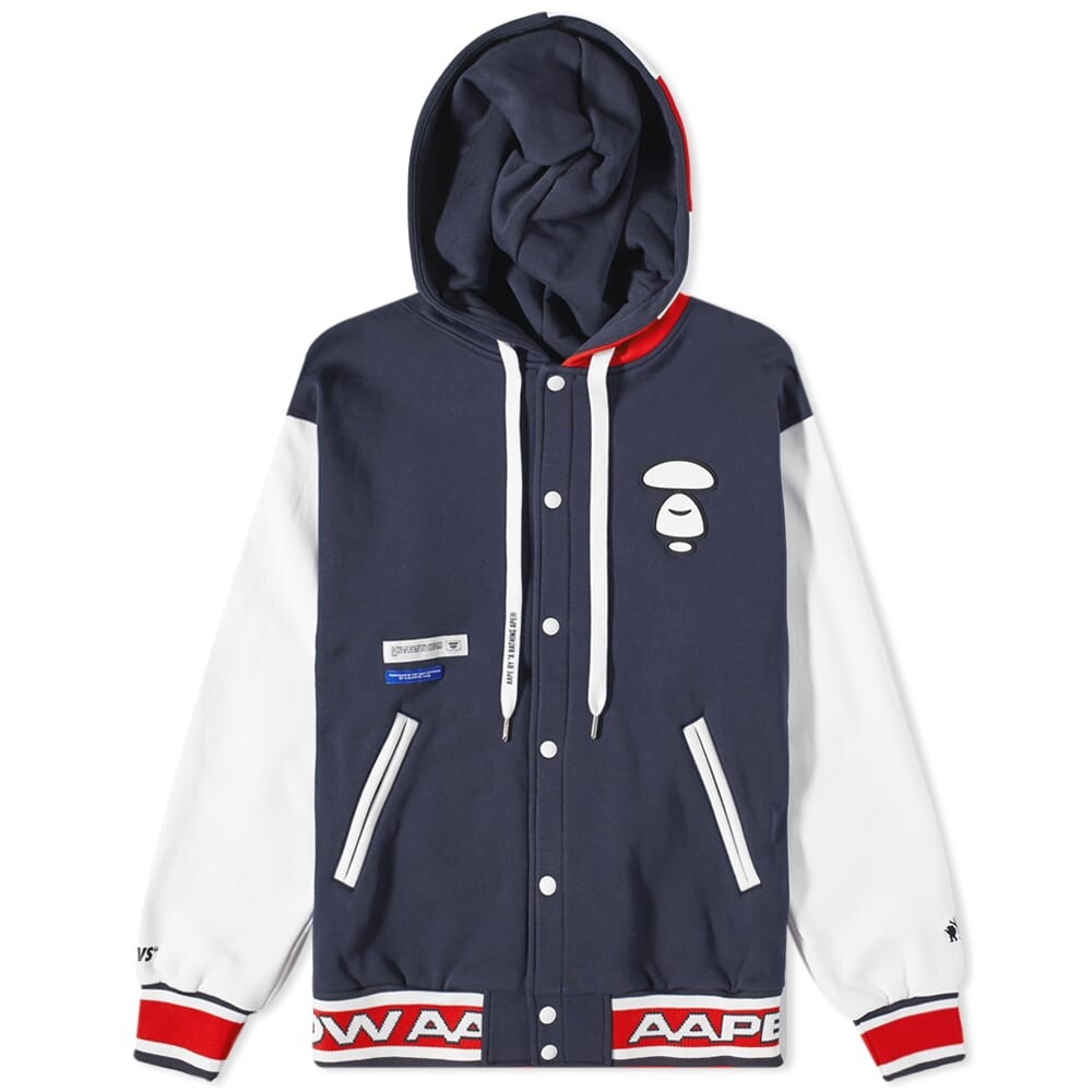 

Бейсбольная куртка с капюшоном APE AAPE by A Bathing Ape, Серый