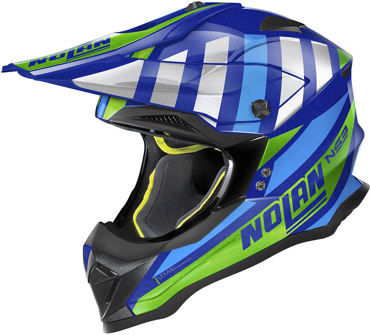Шлем Nolan N53 Cliffjumper для мотокросса, синий/зеленый