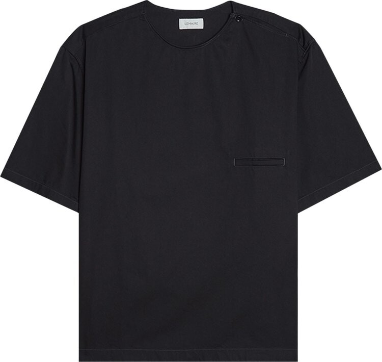 

Рубашка Lemaire Button Neck Shirt 'Black', черный