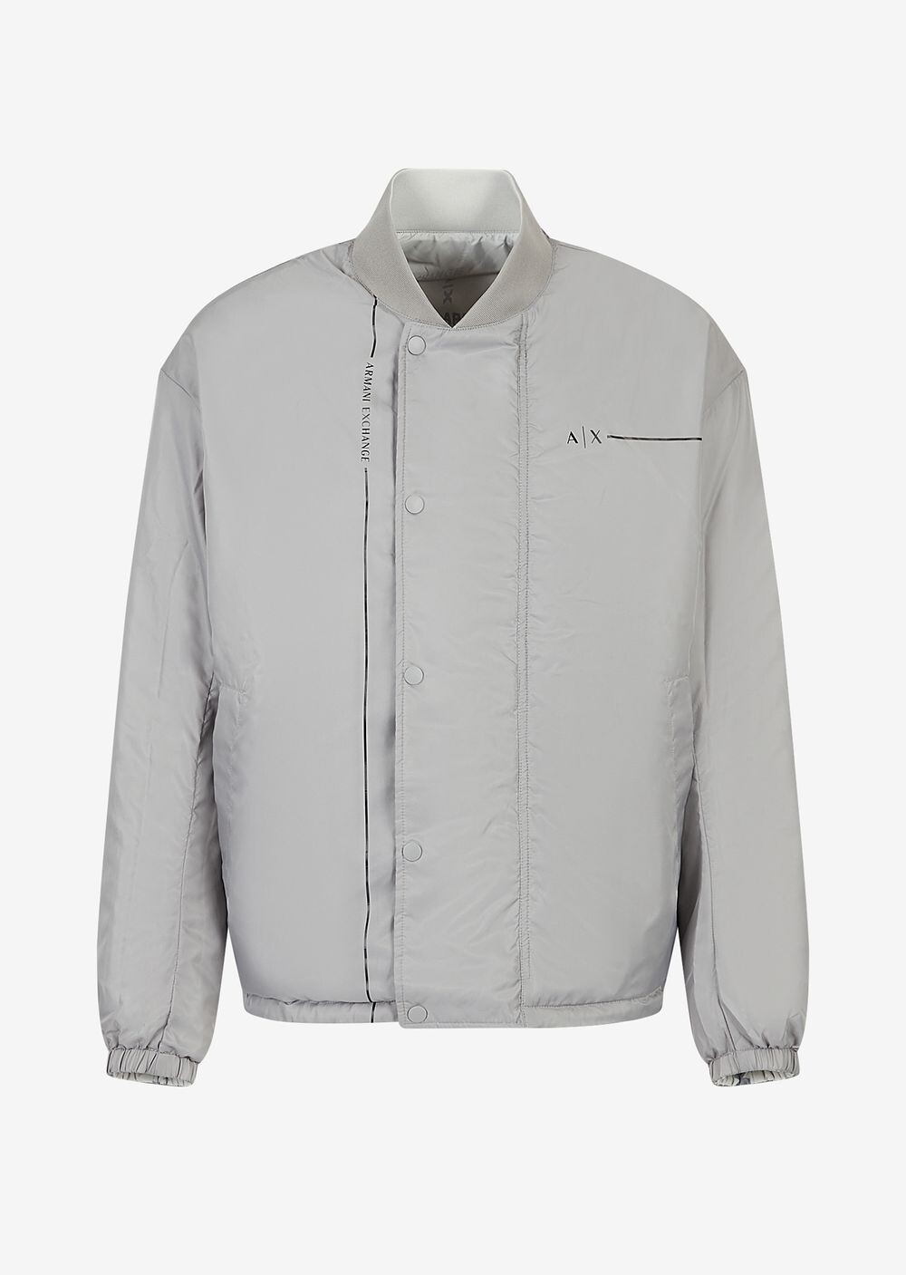 

Бомбер из переработанной технической ткани Armani Exchange, серый