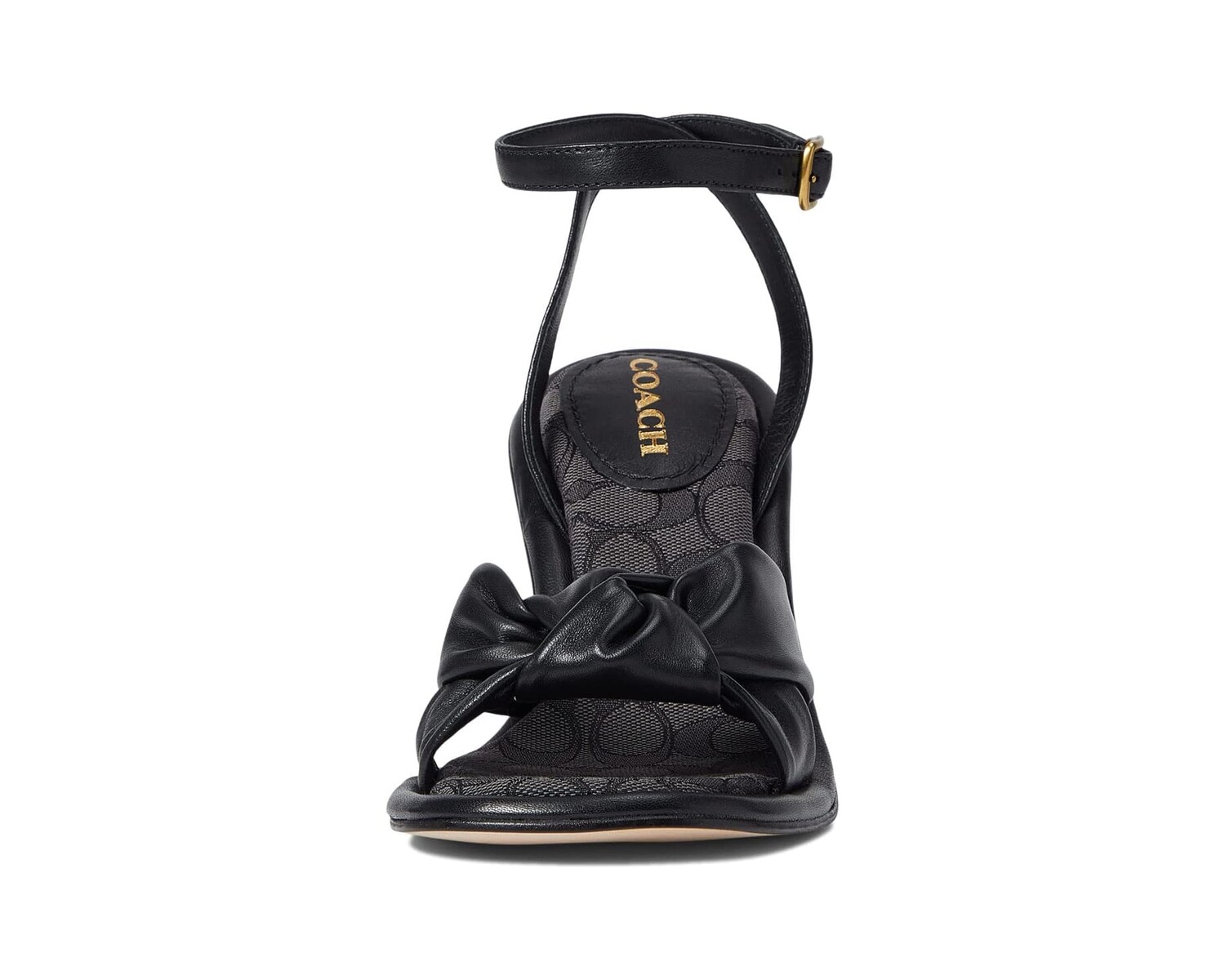 

Туфли на каблуках Quincey Leather Sandal COACH, черный