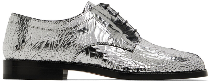 

Серебряные оксфорды Tabi Mirror Maison Margiela